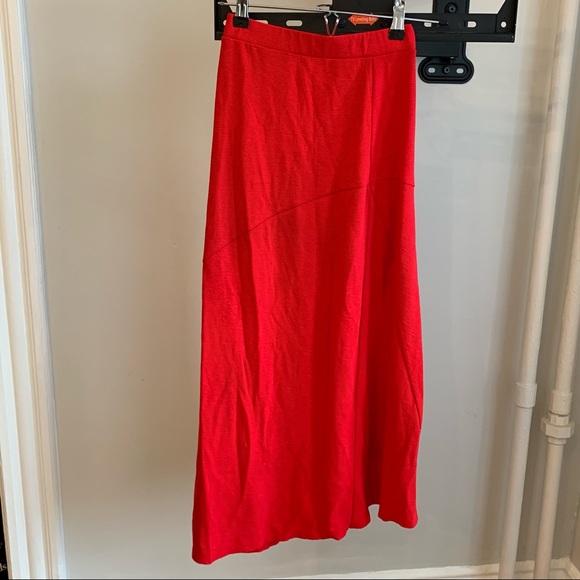 Red Zara high/low skirt - Picture 3 of 3